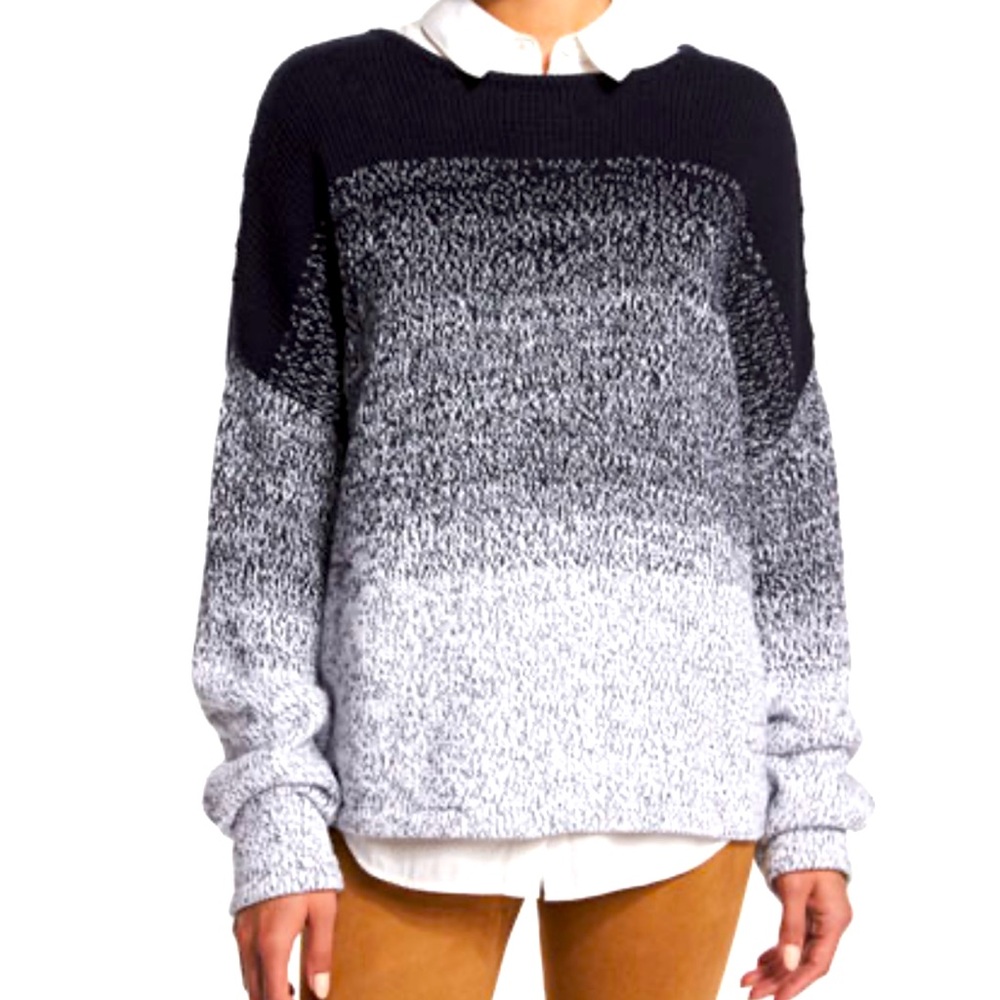 Vince Textured Ombré Pullover Sweater Ladies Small